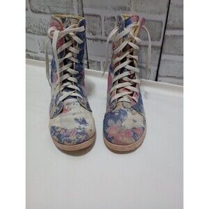 Rue 21 Sneaker Kicks High Top S 6/7 Blue White  Pink Tennis Shoes